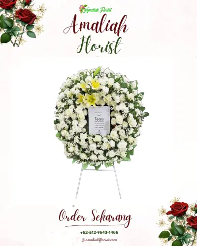 Krans Bunga Duka Cita di Gubugan Cibeureum